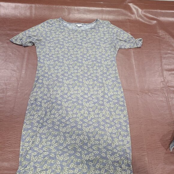 Lularoe Heathered Gray Green Julia Midi Dress Sz. 2xl - Picture 2 of 5